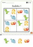 Vorschau - Stationenlernen - Bilder-Sudoku 4x4 – Differenziert - Seite 2
