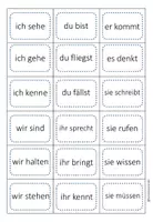 Vorschau - Spiele - Marktplatzkärtchen zu den starken Verben im Präteritum - Seite 1