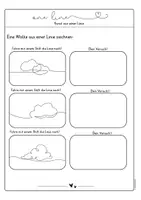 Vorschau - Mal- und Bastelvorlagen - One Line Art - Sonne Wolke Herz / Lineart Übungen - Seite 2