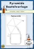 Vorschau - Mal- und Bastelvorlagen - Bastelvorlage: Pyramide falten und kleben - Deckblatt