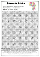 Vorschau - Arbeitsblätter - Materialpaket: die Kontinente und ihre Länder DAF DAZ DFU 7 Suchsel - Seite 2