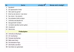 Vorschau - Fördermaterial/Inklusion - Kartei Lesetagebuch / Lesekartei (+Differenzierung) - Seite 1