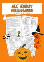 Vorschau - Arbeitsblätter - All about Halloween Englisch Reading Comprehension 7 Klasse Englisch Textverständnis - Deckblatt