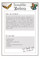 Vorschau - Arbeitsblätter - Fensterbilder Harry Potter: Basteln mit Transparentpapier - Seite 1
