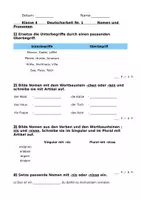 Vorschau - Arbeitsblätter - Test Nomen und Pronomen 4. Klasse - Deckblatt