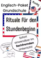 Vorschau - Poster - Englisch-Paket Grundschule: Rituale für den Stundenbeginn - Deckblatt