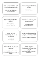 Vorschau - Aufgabenkarten - Warm-up Questions - English - grade 5 - Seite 3