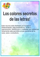 Vista previa - Juegos / Gamificación - Los colores secretos de las letras - página 1