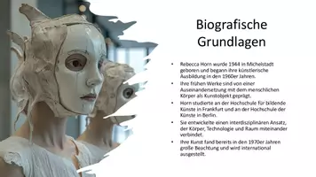Vorschau - Präsentationen/Tafelbilder - Rebecca Horn – Kunst, Körper und Technologie | Unterrichtsmaterial - Seite 2