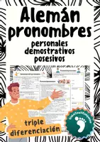 Vista previa - Hojas de trabajo - Alemán - Practicar los pronombres - Portada
