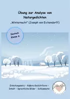 Vorschau - Arbeitsblätter - Übung Gedichtanalyse Winternacht - Deckblatt