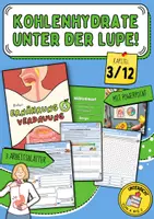 Vorschau - Arbeitsblätter - Kohlenhydrate unter der Lupe! (Funktionen von Kohlenhydraten, Ballaststoffe, Suchsel: Lebensmittel mit hohem Anteil an Kohlenhydraten) - Deckblatt