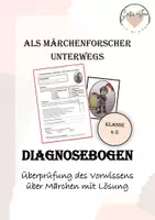 Vorschau - Arbeitsblätter - Diagnosebogen Vorwissen Märchen - Deckblatt