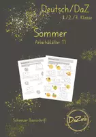 Vorschau - Unterrichtsreihen - Arbeitsblätter Sommer Buchstabensalat - Deckblatt