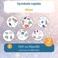 Aperçu - Apprentissages en autonomie - Jeu Symbole rapide Hiver - Page de couverture