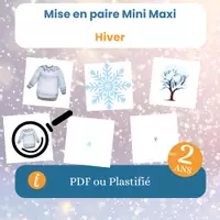 Aperçu - Apprentissages en autonomie - MISE EN PAIRE MINI MAXI - hiver - Page de couverture