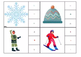Aperçu - Apprentissages en autonomie - Cartes à pince Zoom sur hiver – PDF à imprimer - Page 3