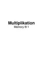 Vorschau - Spiele - Memory ® Multiplikation und Division - Deckblatt