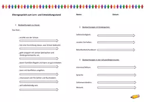 Vorschau - Lehrpläne/Lehrermaterial - Elterngespräch Übergang KiGa-Schule - Seite 1