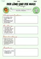 Vorschau - Arbeitsblätter - Der Löwe und die Maus: Fabel in Bausteinen - Seite 1