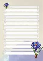 Vorschau - Arbeitsblätter - Briefpapier "Krokus" (4 Lineaturen) – plus Gedicht - Seite 3