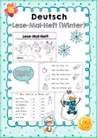Vorschau - Arbeitsblätter - Lese-Mal-Heft (Winter) #edukiknaller2021 - Deckblatt