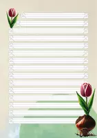 Vorschau - Arbeitsblätter - Briefpapier "Tulpe" (4 Lineaturen) – plus Gedicht - Seite 3