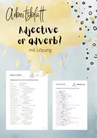 Vorschau - Arbeitsblätter - Arbeitsblatt - Adjective or adverb? - mit Lösung - Deckblatt