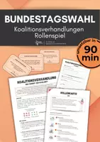 Vorschau - Arbeitsblätter - Koalitionsverhandlung: Rollenspiel (Bundestagswahl 2025) - Deckblatt