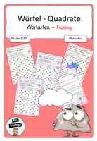Vorschau - Spiele - Würfel Quadrate Wortarten - Frühling - Deckblatt