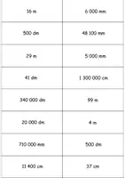 Vorschau - Bildkarten - Längenmaße umwandeln - 32 Karteikarten mit Lösungen auf der Rückseite (Längen, Größen im Alltag) - Seite 2