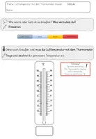 Vorschau - Arbeitsblätter - Temperatur und Thermometer zum Thema Wetter - Seite 1