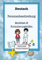 Vorschau - Arbeitsblätter - Personenbeschreibung: Leitfaden & Formulierungshilfe - Deckblatt