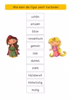 Vorschau - Anderer Materialtyp - Rapunzel – Adjektive finden (3 Kopiervorlagen) - Seite 1