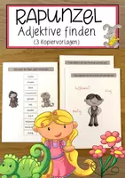 Vorschau - Anderer Materialtyp - Rapunzel – Adjektive finden (3 Kopiervorlagen) - Deckblatt