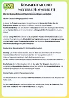 Vorschau - Stundenentwürfe - Projekt: Die vier Evangelisten mit Nachrichtenbeiträgen kennenlernen - Seite 1