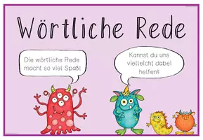 Vorschau - Stationenlernen - Wörtliche Rede Kartei - Seite 1
