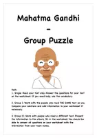 Vorschau - Arbeitsblätter - Mahatma Gandhi Group Puzzle - Seite 1