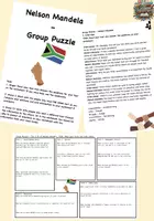 Vorschau - Arbeitsblätter - Nelson Mandela Gruppenpuzzle Group Puzzle - Deckblatt