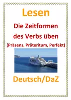Vorschau - Arbeitsblätter - Lesen (Reise nach Irland: Text in drei Zeitformen) - Deckblatt