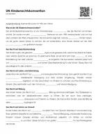 Vorschau - Arbeitsblätter - UN-Kinderrechtskonvention (Lückentext, Übungen, Erklärvideo) - Deckblatt