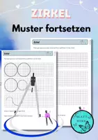 Vorschau - Arbeitsblätter - Muster mit dem Zirkel fortsetzen - Deckblatt
