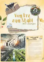 Vorschau - Unterrichtsreihen - Vom Erz zum Stahl: Strukturwandel im Ruhrgebiet (5. & 6. Klasse Weltkunde | Erdkunde | Wirtschaft) - Deckblatt