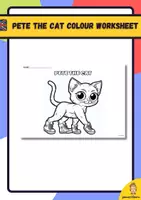 anteprima - Esercizi - Pete the cat colour worksheets - Pagina di copertina
