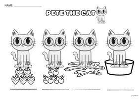 anteprima - Esercizi - Pete the cat colour worksheets - Pagina 1