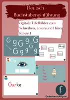 Vorschau - Präsentationen/Tafelbilder - Buchstabeneinführung_Gg_Grundschrift_Deutsch_Kl1 - Deckblatt