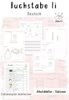 Vorschau - Arbeitsblätter - Buchstabe Ii: Arbeitsblätter und Stationenplan (bearbeitbar) - Deckblatt