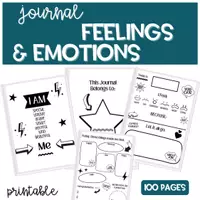 Vista previa - Hojas de trabajo - Social Emotional Journal | Emotions Feelings - Portada