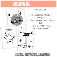 Vista previa - Hojas de trabajo - Social Emotional Journal | Emotions Feelings - página 1