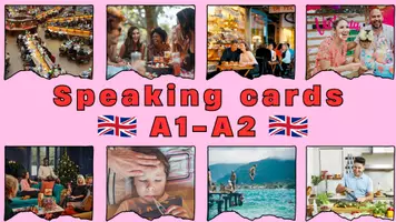 Vorschau - Poster - Speaking Cards for A1-A2 English Learners - Deckblatt